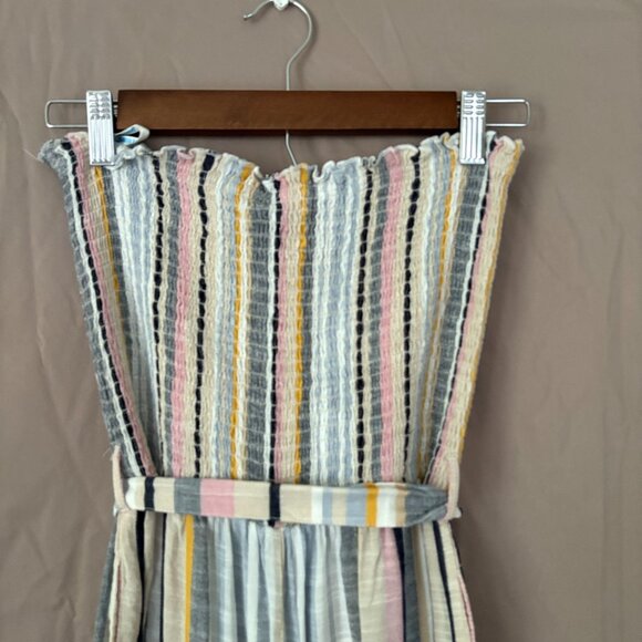 NWT Women's Blue Island Multicolor Strapless Jumpsuit Size Medium Coastal Beach - Picture 8 of 12